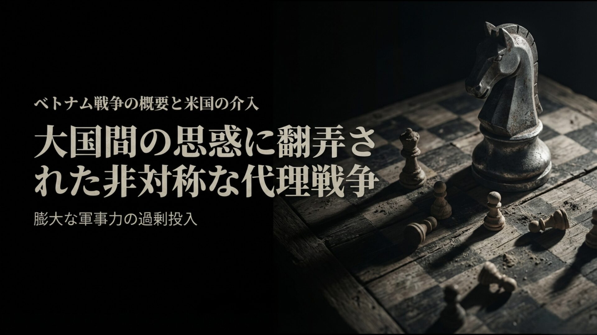 大国間の思惑に翻弄された非対称な代理戦争としてのベトナム戦争の図解
