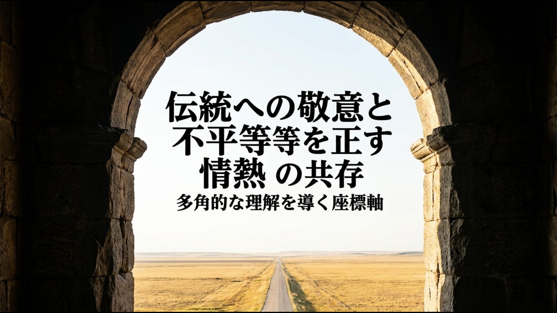伝統への敬意と不平等を正す情熱が共存する多角的な理解の座標軸