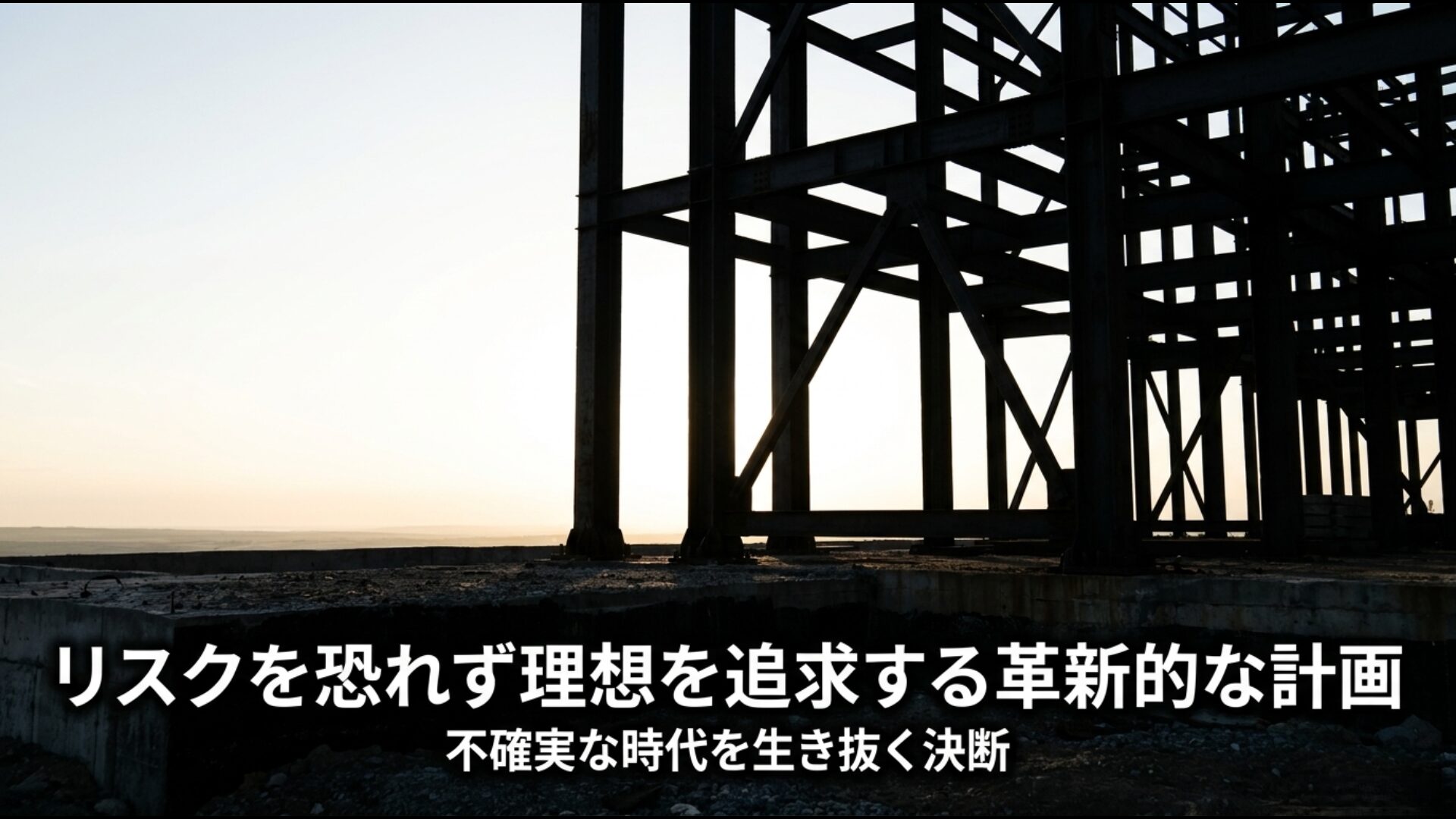 リスクを恐れず理想を追求する革新的な計画と不確実な時代の決断