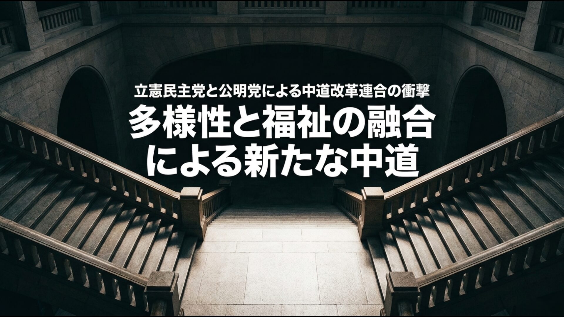 立憲民主党と公明党による中道改革連合の衝撃。多様性と福祉の融合による新たな中道の図