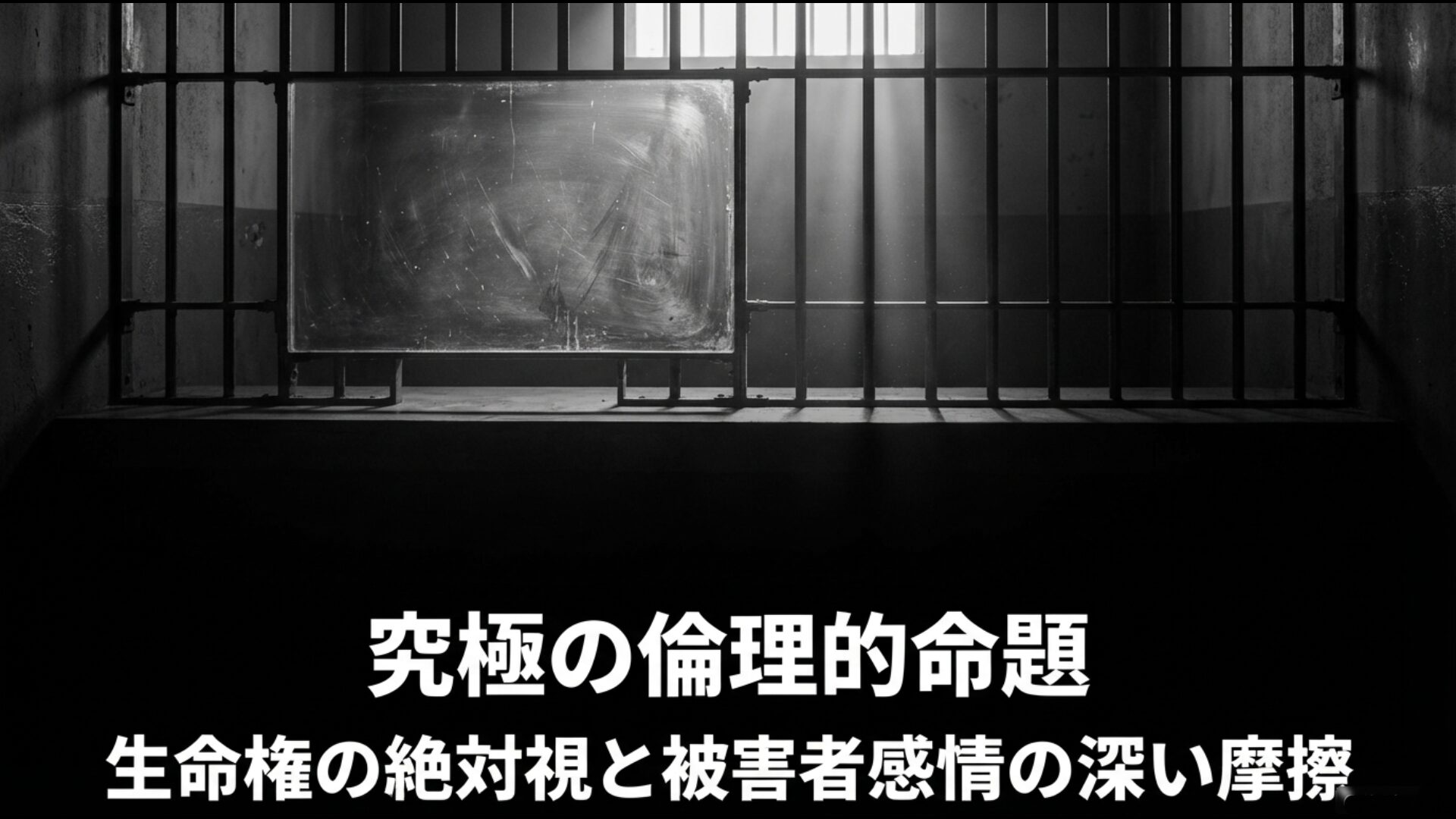 生命権の絶対視と犯罪被害者感情の摩擦を描く死刑廃止論の図解