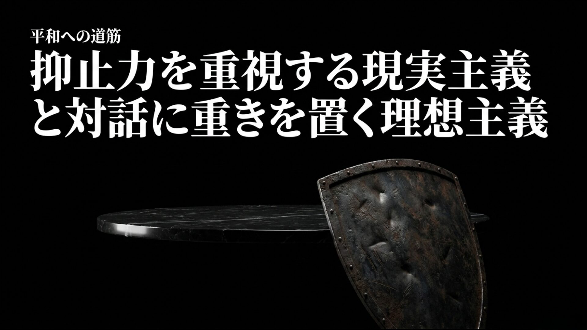 抑止力を重視する現実主義と対話を重んじる理想主義の比較