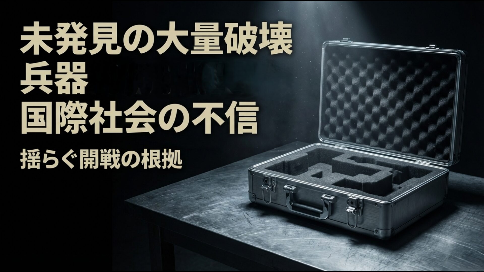 イラク戦争における大量破壊兵器WMD未発見と開戦根拠の不信感