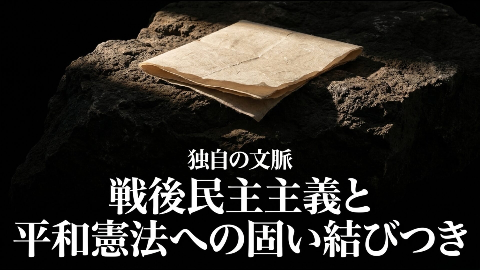 戦後民主主義と日本国憲法・平和主義の固い結びつきの図解