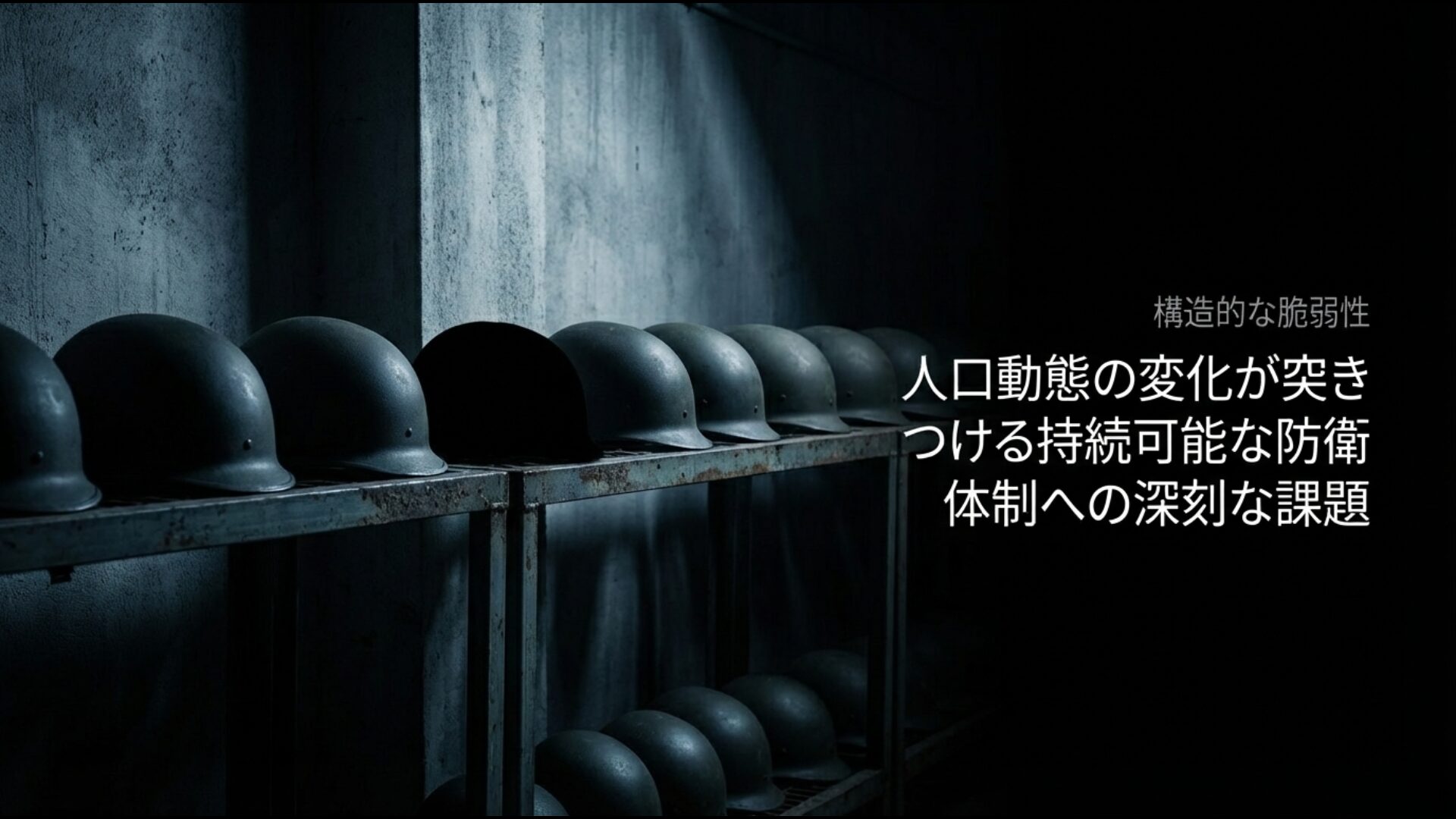 人口動態の変化による自衛隊の深刻な人手不足と構造的課題