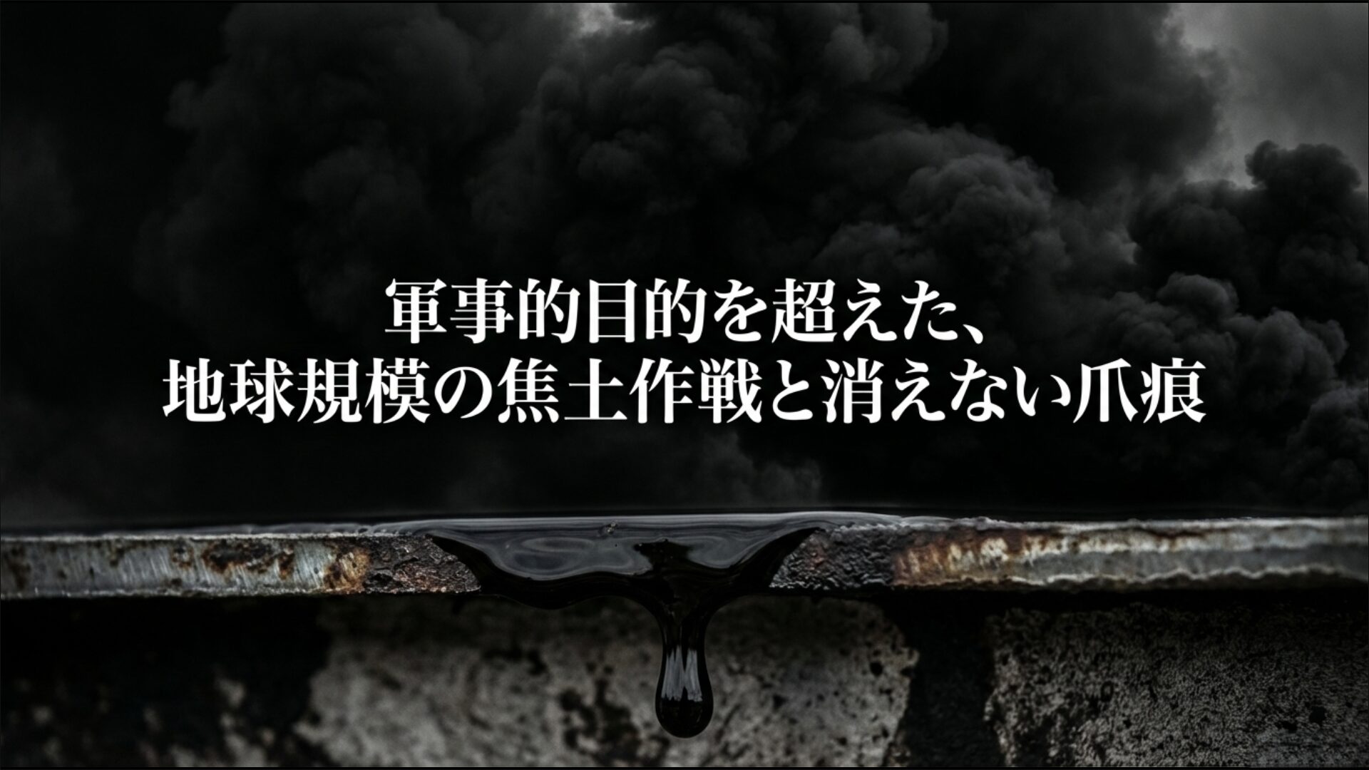 イラク軍によるクウェート油田放火がもたらした深刻な大気汚染と環境破壊の記録