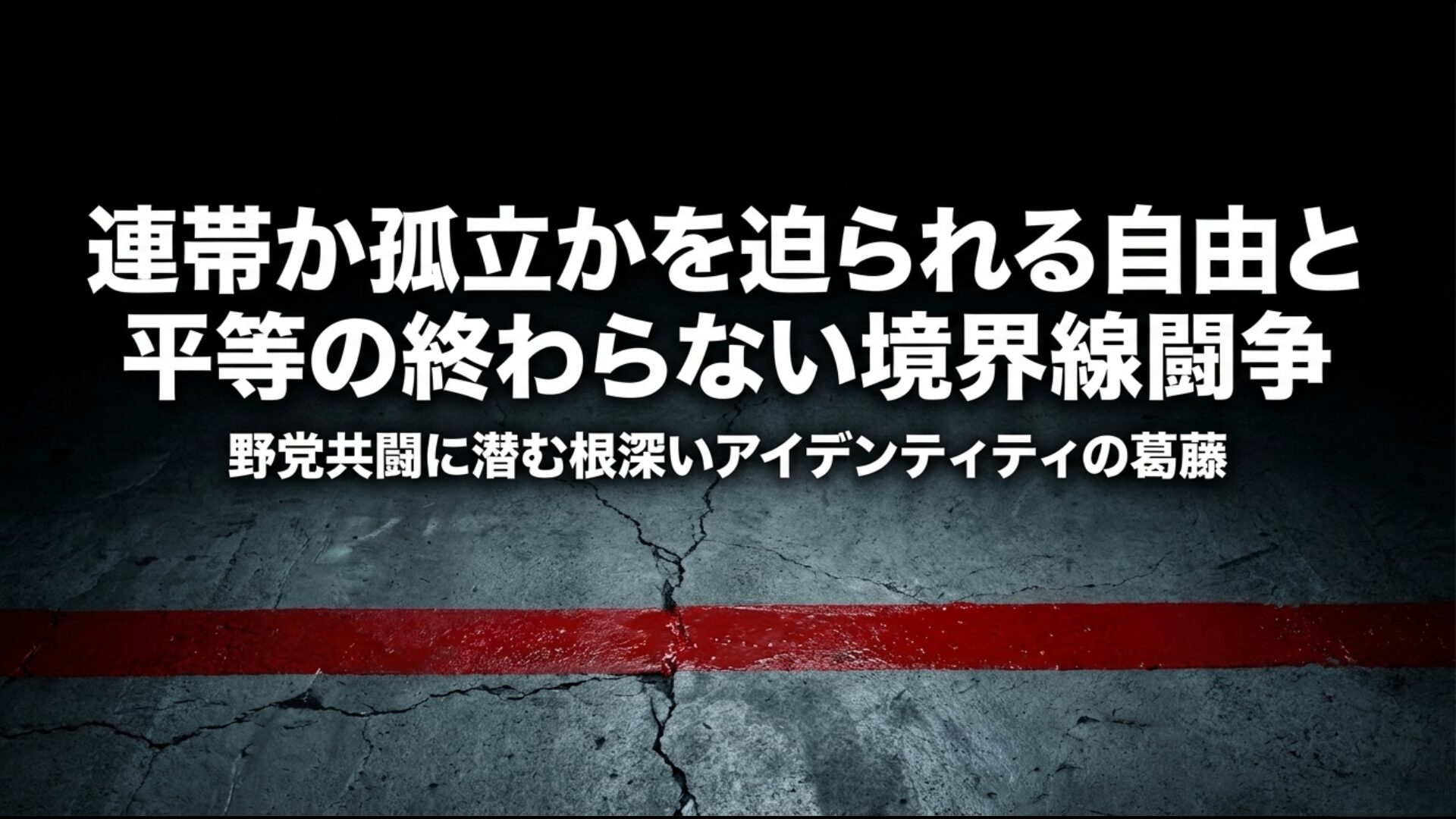 自由と平等の連帯か孤立かを迫られる野党共闘の境界線闘争