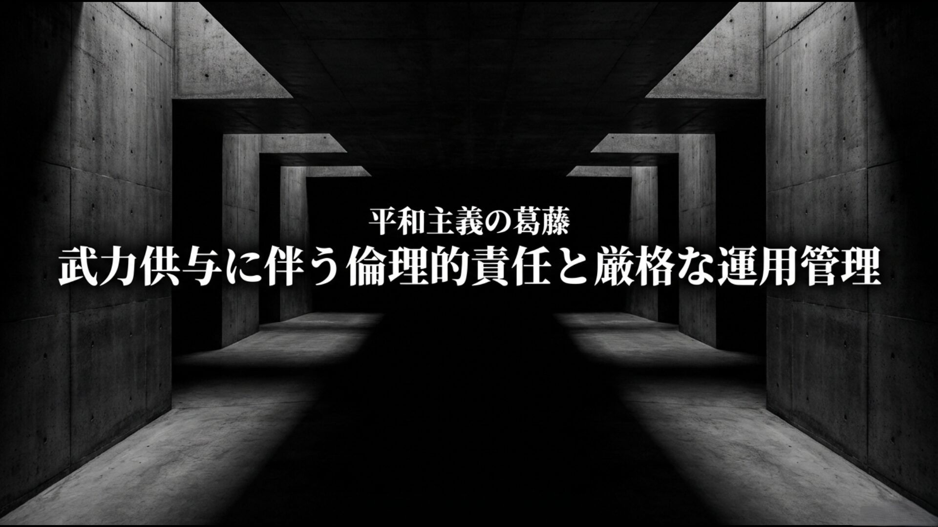 殺傷兵器の輸出拡大に伴う憲法の平和主義との葛藤と厳格な運用管理の必要性