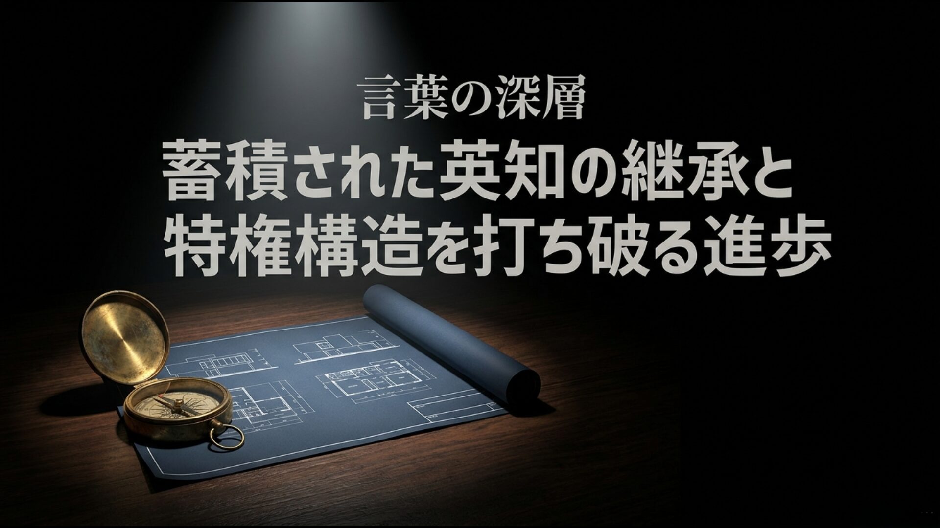 蓄積された伝統の継承と特権構造を打ち破る進歩の対比図