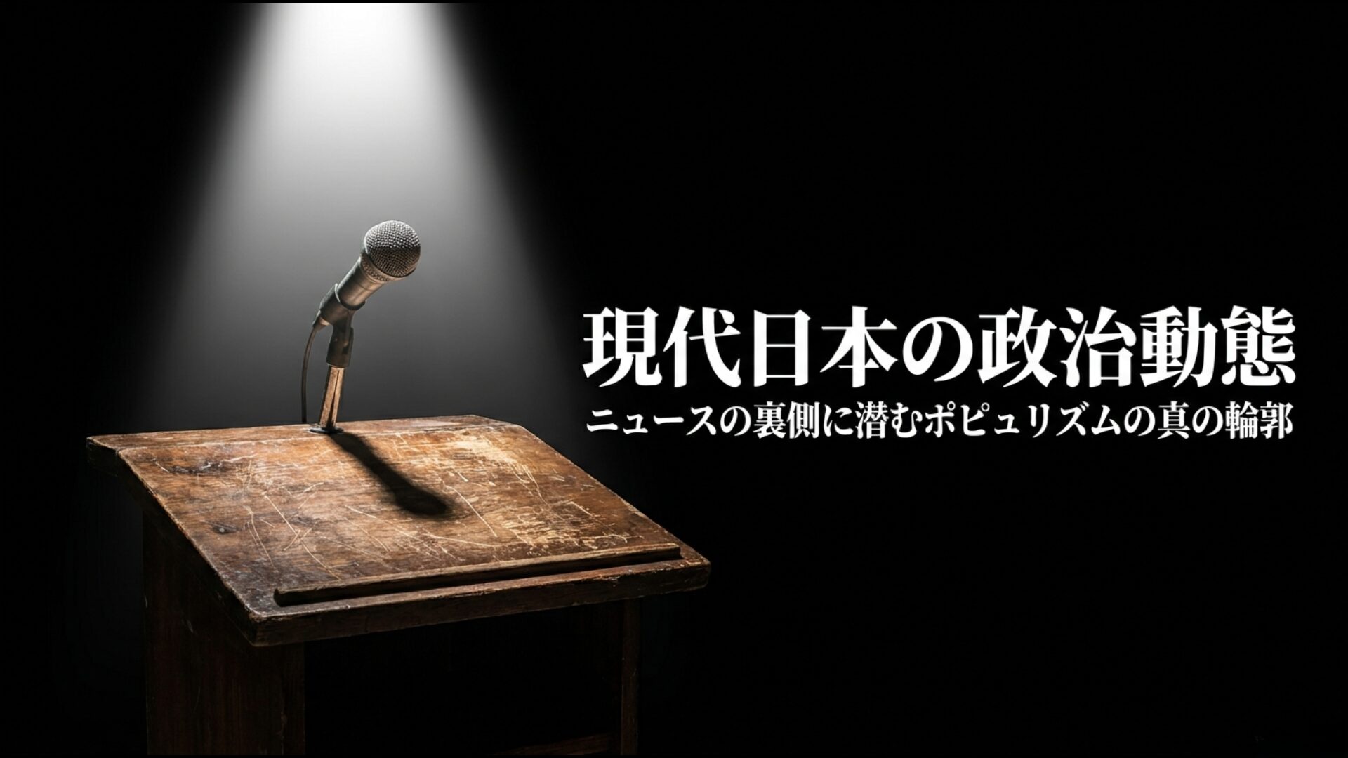 日本の政治動態とニュースの裏側に潜むポピュリズムの真実を示すアイキャッチ画像