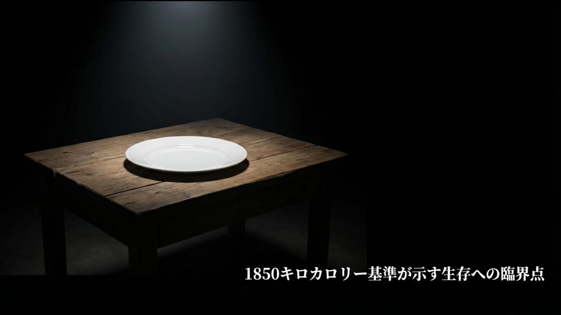 国民の生命維持に最低限必要な1850キロカロリー基準と配給経済