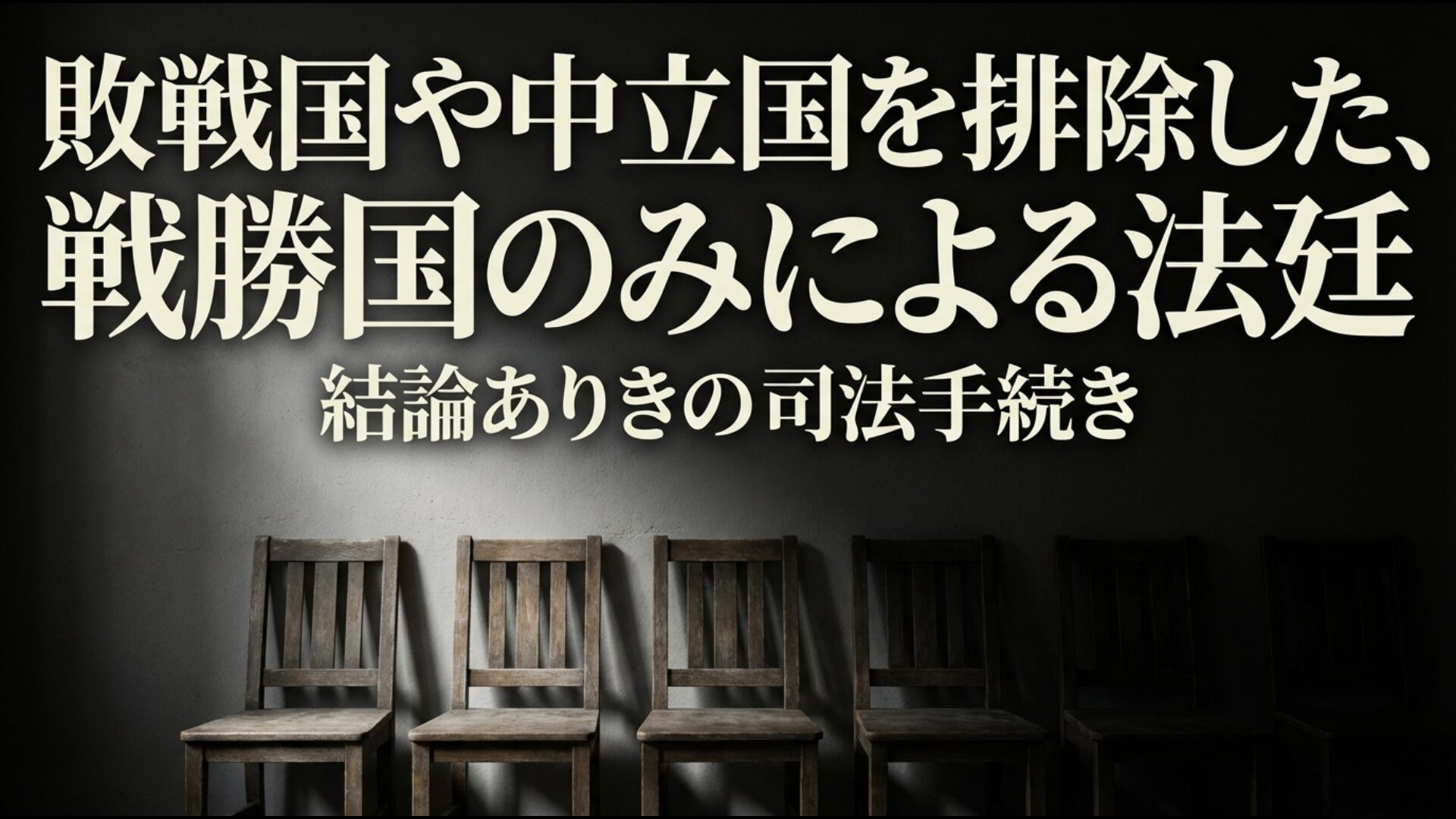 戦勝国のみで構成された極東国際軍事裁判所の不公正な裁判官構成