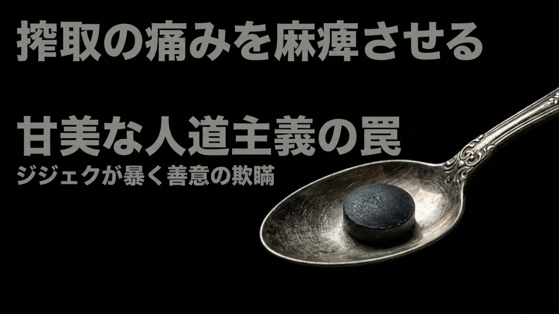 搾取の痛みを麻痺させる甘美な人道主義の罠を告発するジジェクの思想