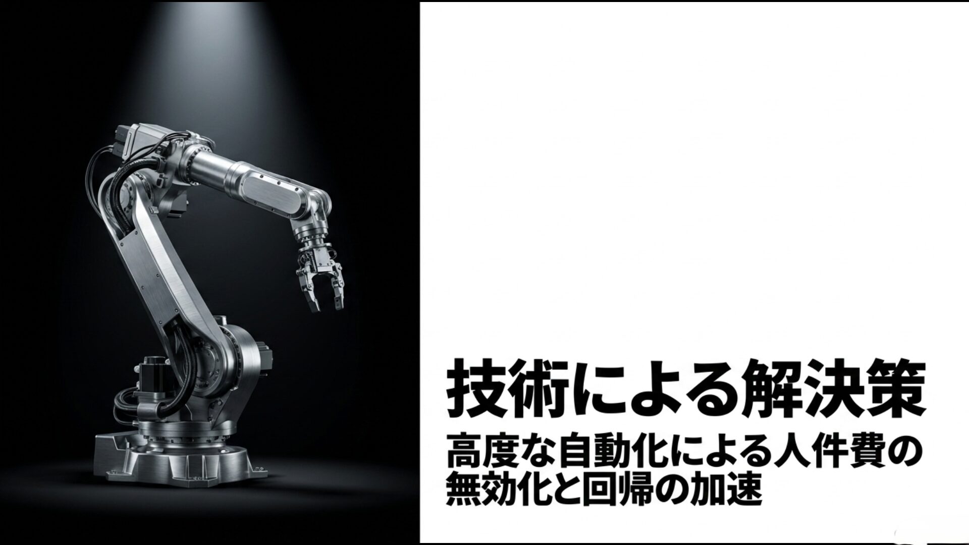 高度なAI自動化技術による人件費の無効化と国内回帰リショアリングの加速