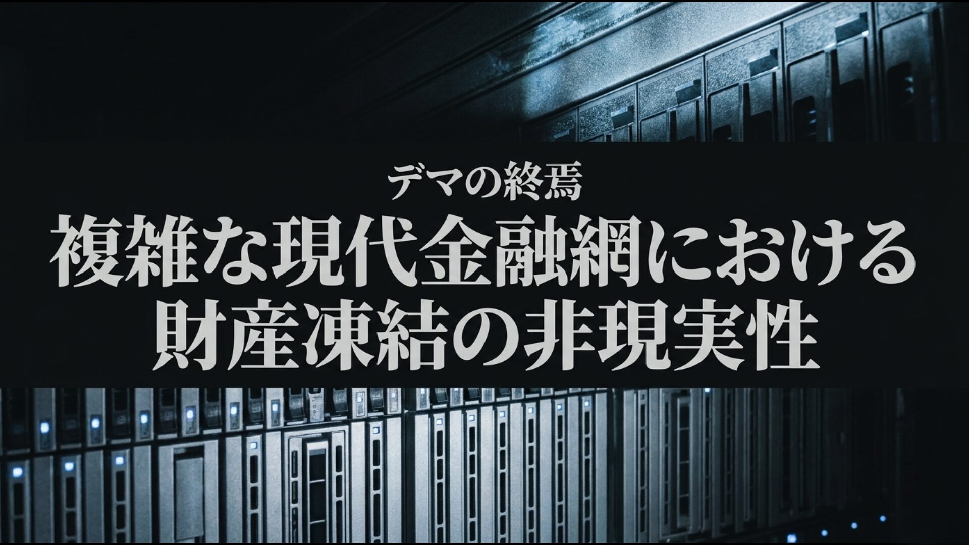 現代の金融網において預金封鎖や財産凍結が非現実的である理由の解説