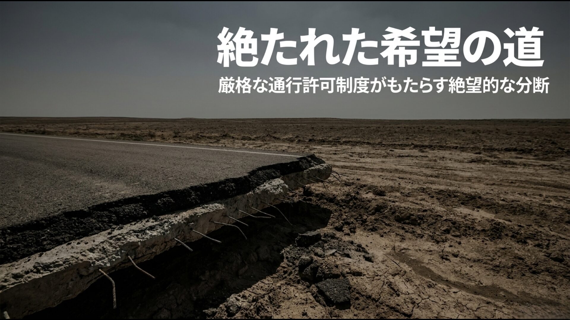ガザと西岸地区を結ぶセーフパッセージの閉鎖がもたらした絶望的な分断