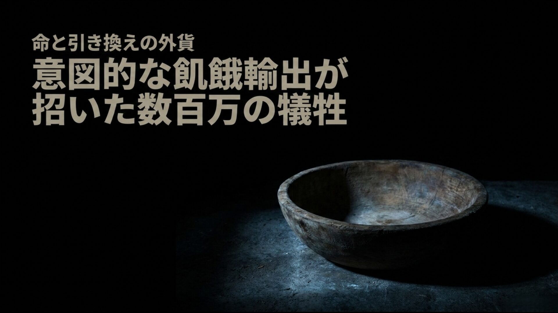 意図的な飢餓輸出ホロドモールが招いた数百万人の犠牲と外貨獲得の対価