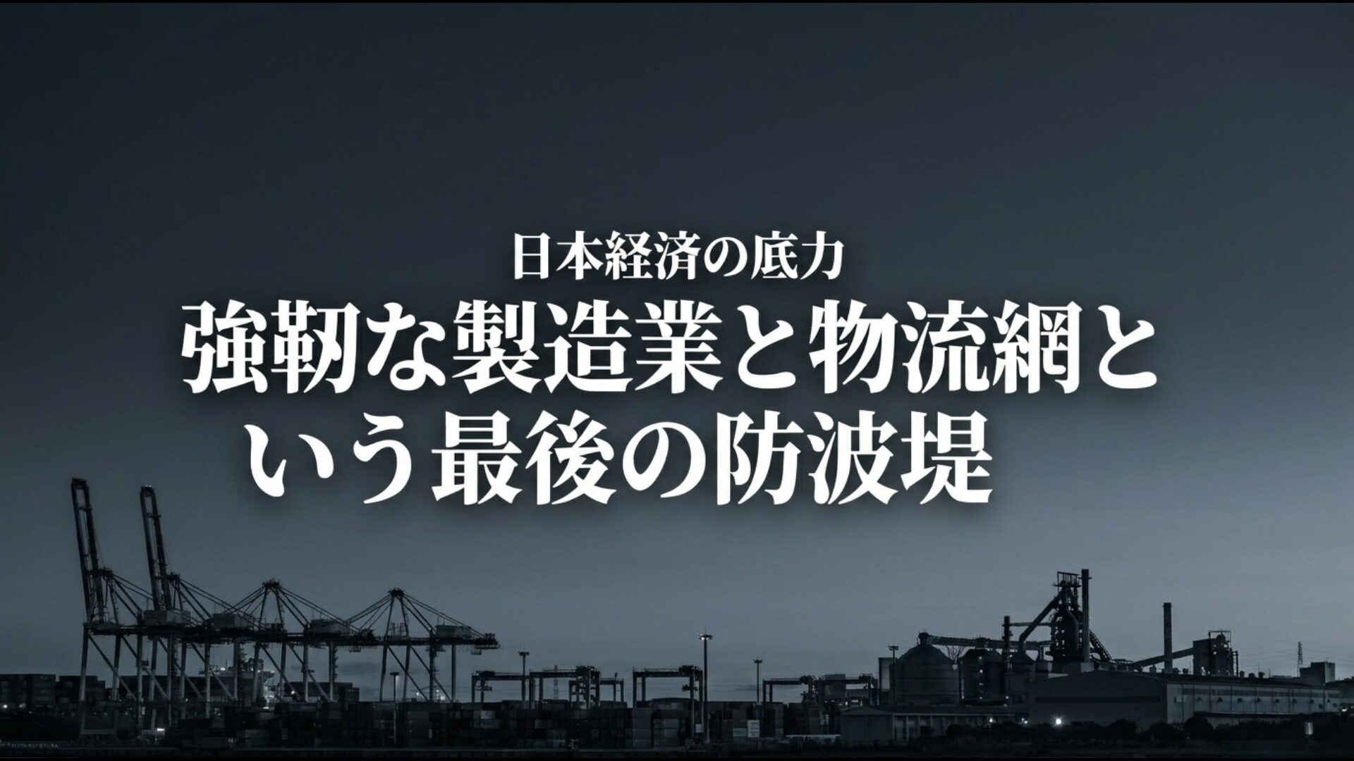 インフレ暴走を食い止める強靭な製造業と物流網による日本経済の底力