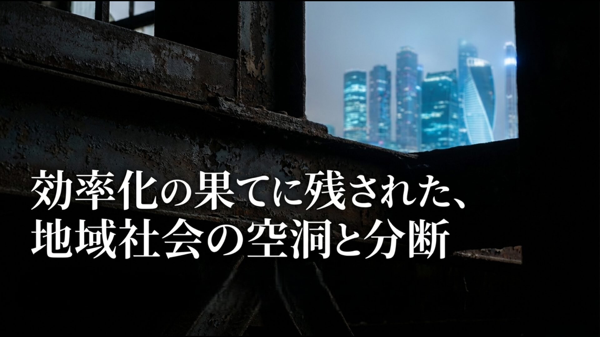 グローバル化の進展によって引き起こされた地域社会の空洞化と中間層の分断