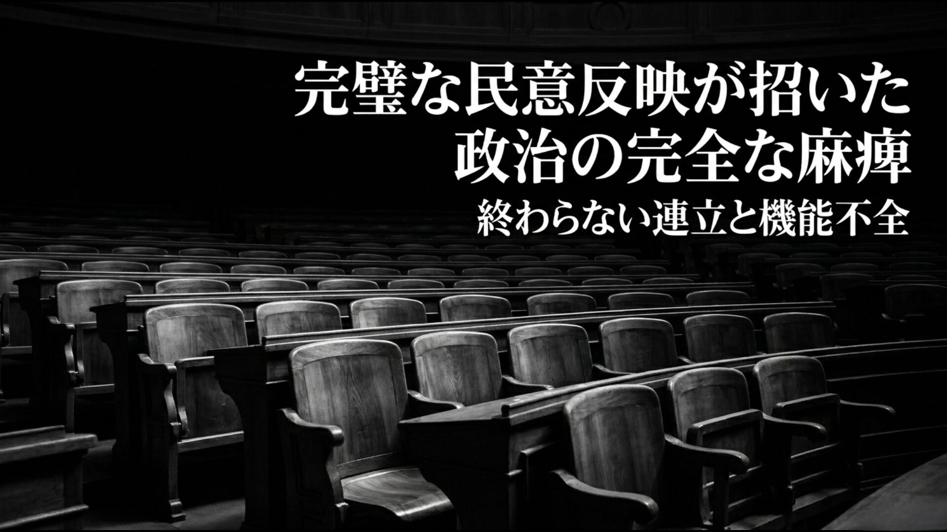 完璧な民意反映を目指した比例代表制が小党分立と議会の麻痺を招いた政治混乱の図