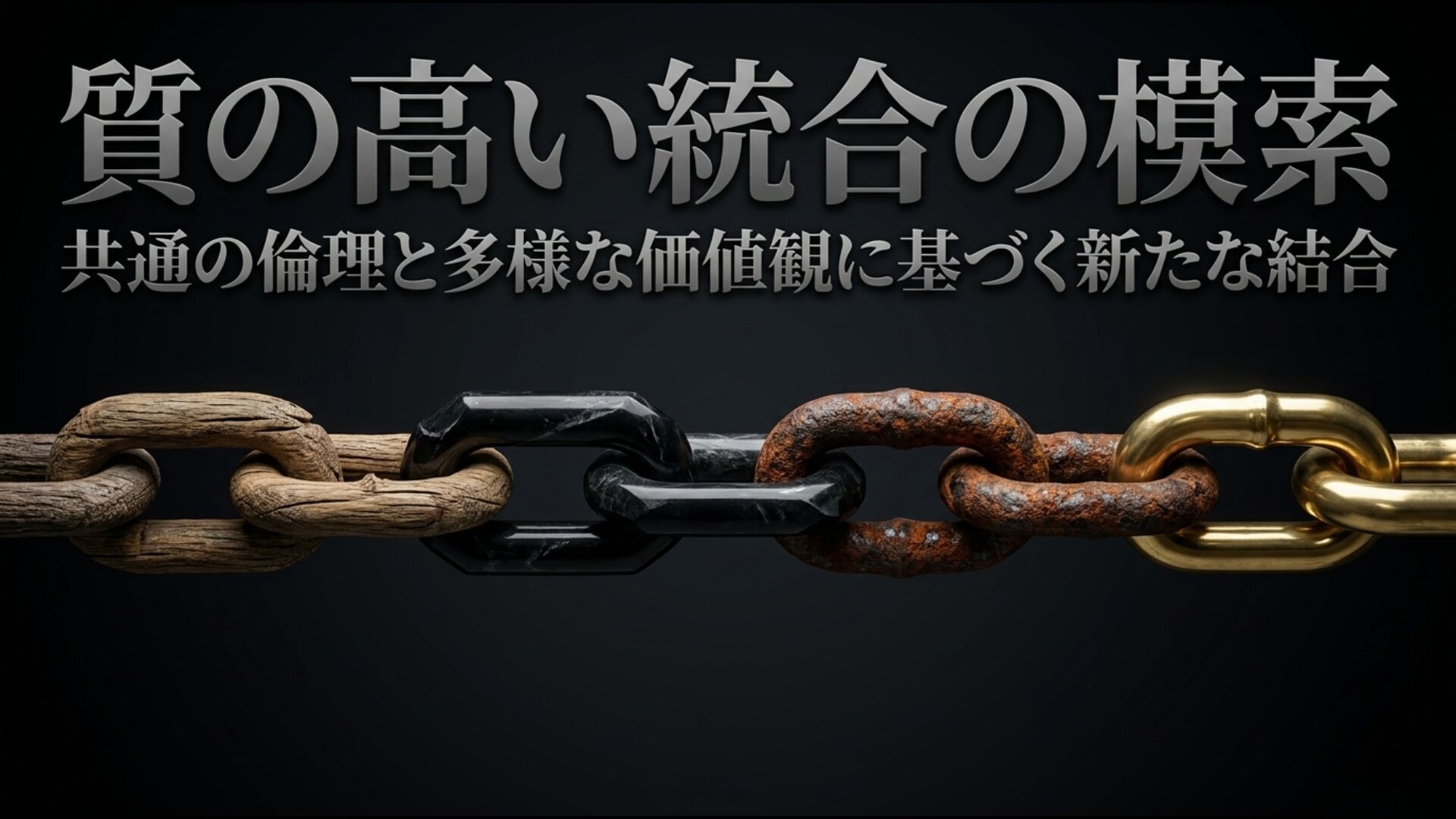 共通の倫理と多様な価値観に基づく新たな質の高い統合を目指す再グローバリゼーション
