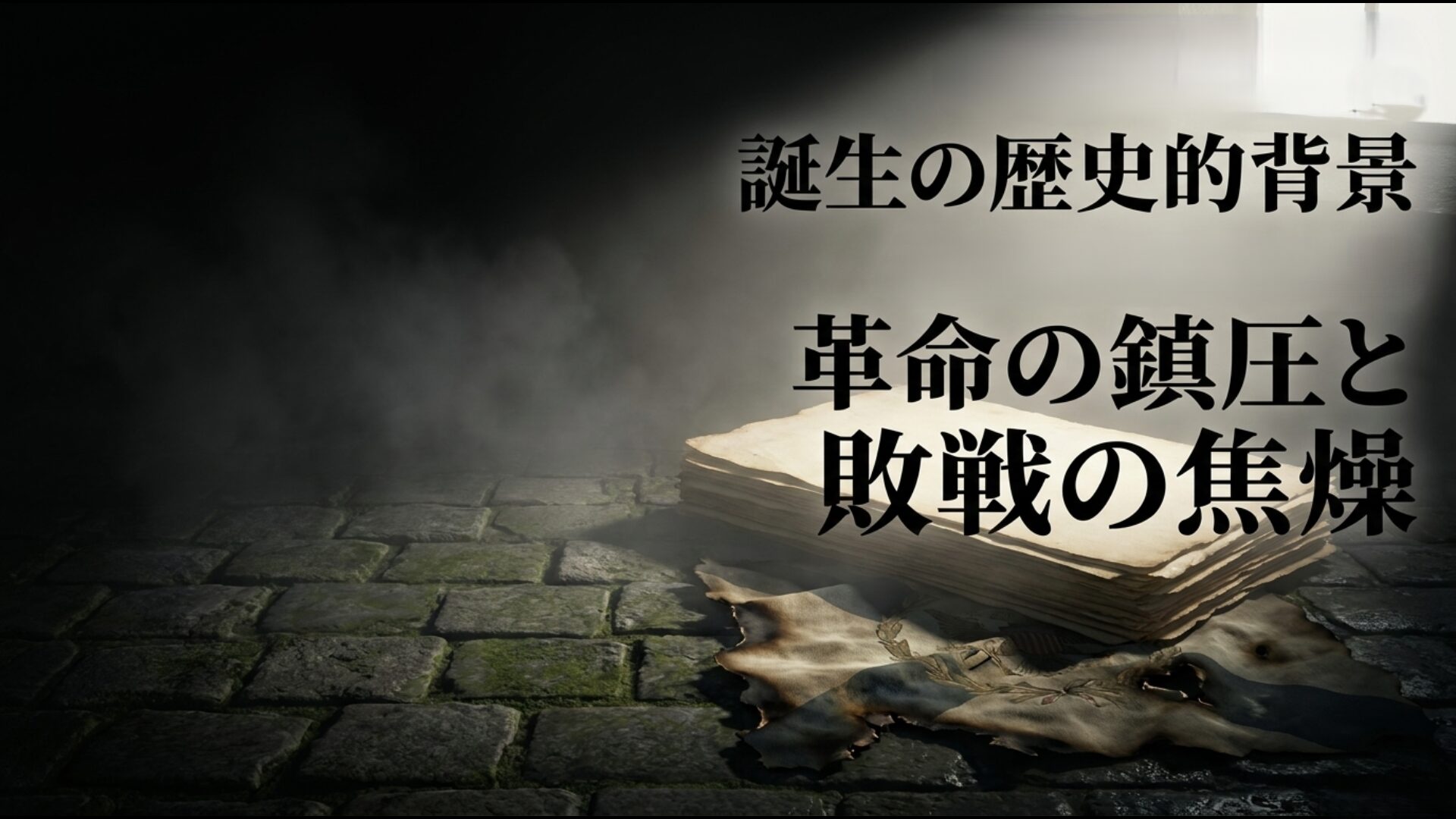 三月革命の鎮圧と第一次世界大戦後の敗戦が憲法制定に与えた影響の図解