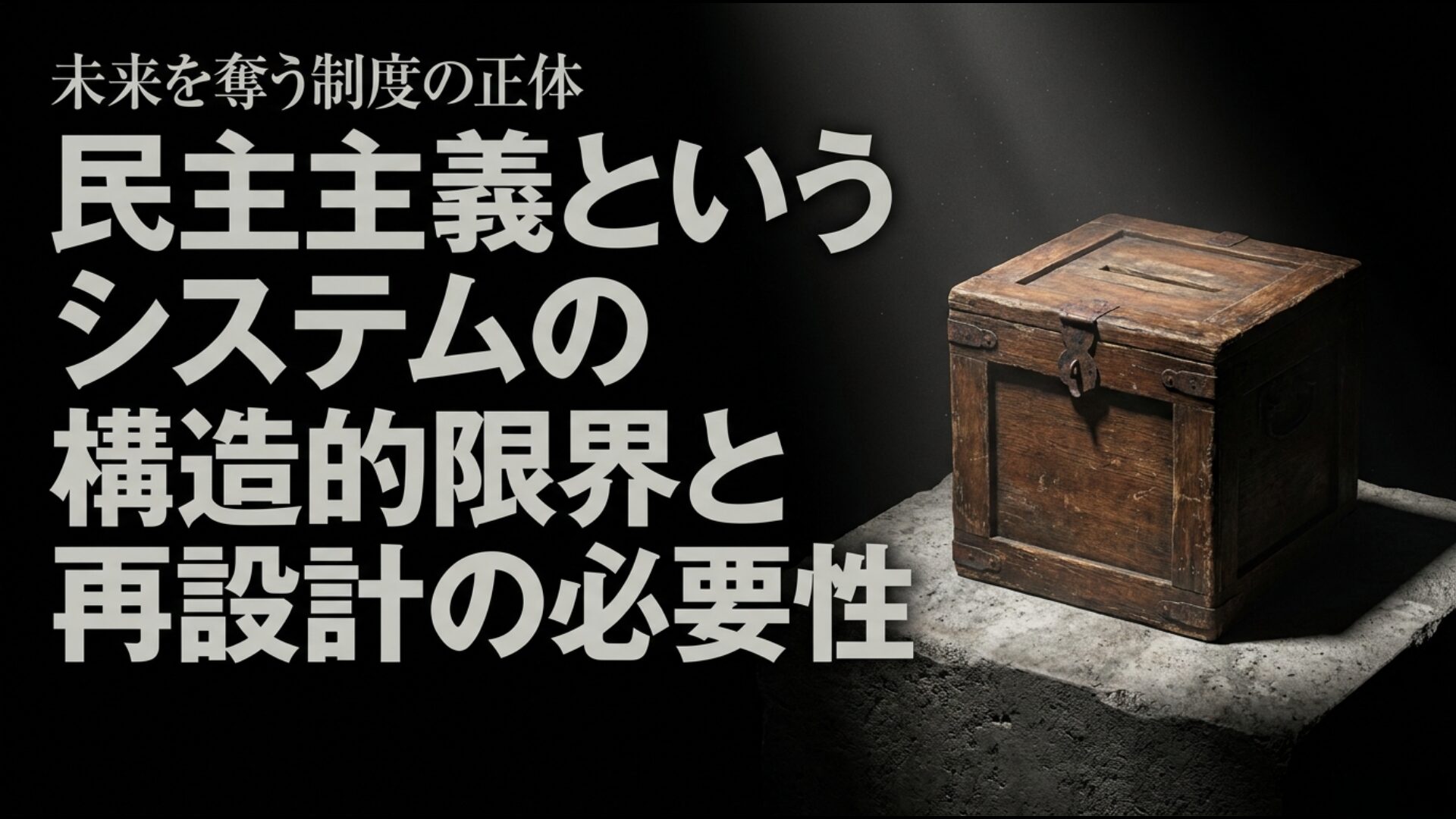 シルバー民主主義というシステムの構造的限界と再設計の必要性を説くアイキャッチ画像