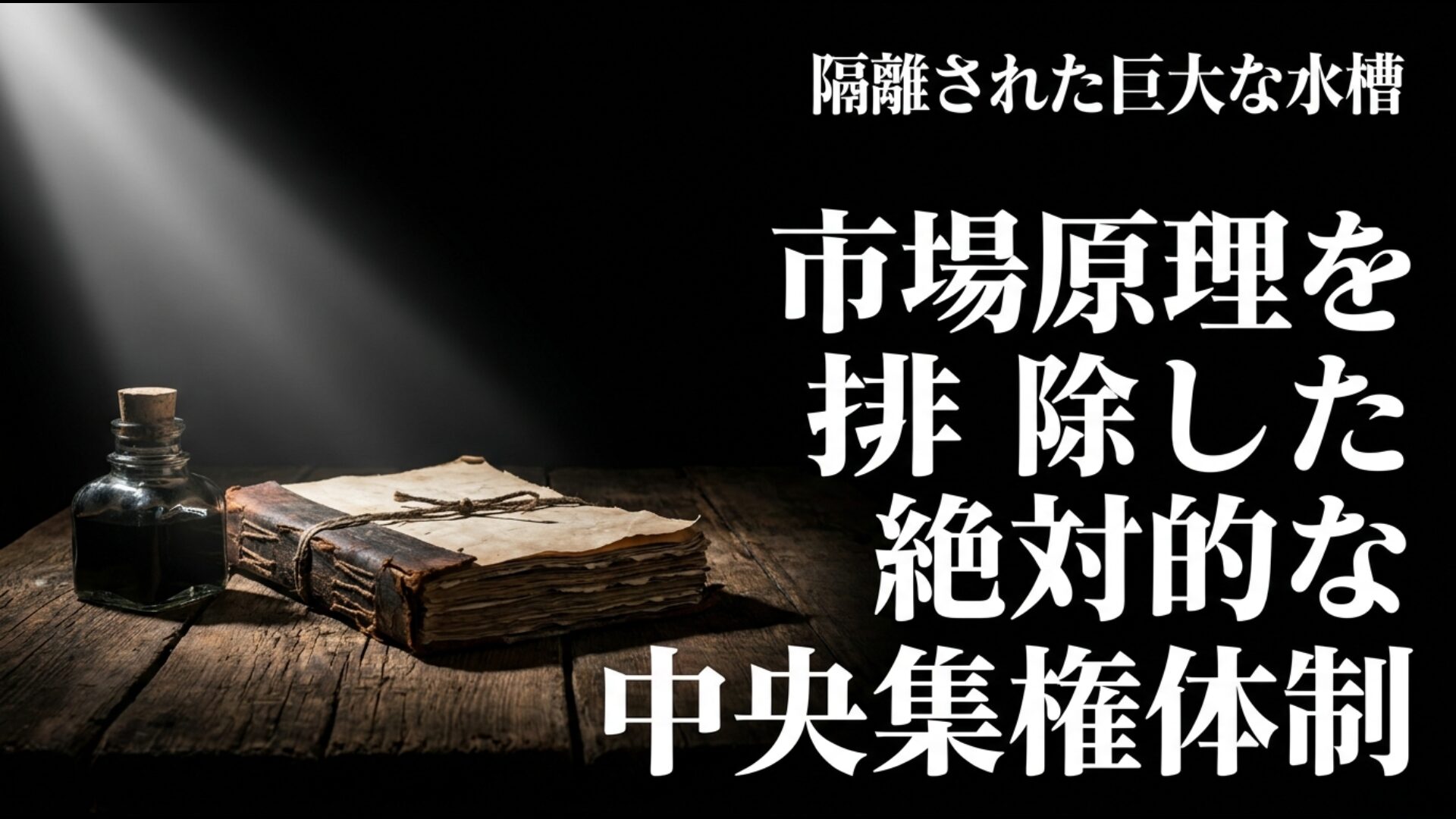 隔離された巨大な水槽のようなソ連の絶対的な中央集権体制と計画経済