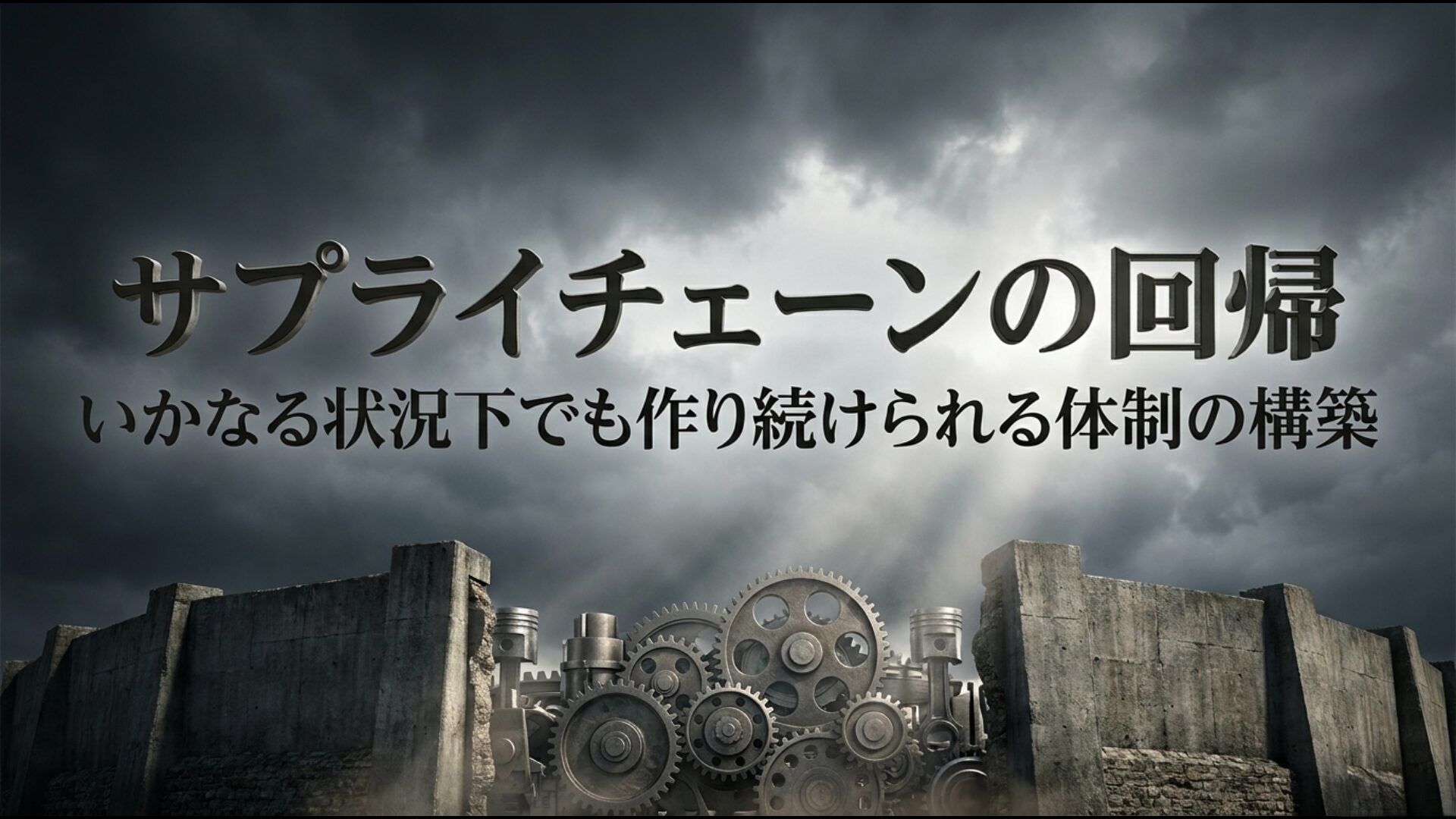 経済安全保障に基づくいかなる状況下でも作り続けられるサプライチェーンの国内回帰